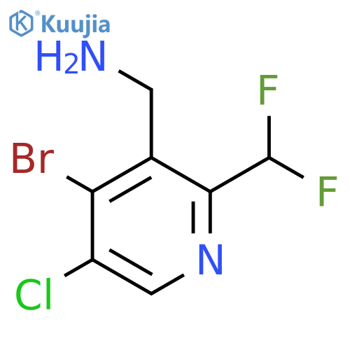 3-(Aminomethyl)-4-bromo-5-chloro-2-(difluoromethyl)pyridine structure