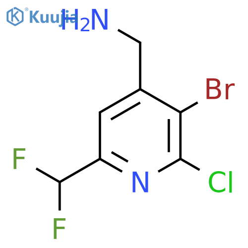 4-(Aminomethyl)-3-bromo-2-chloro-6-(difluoromethyl)pyridine structure