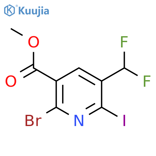 Methyl 2-bromo-5-(difluoromethyl)-6-iodopyridine-3-carboxylate structure