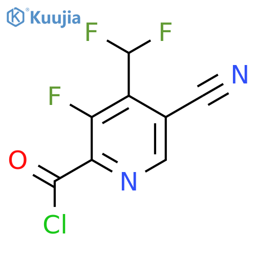 5-Cyano-4-(difluoromethyl)-3-fluoropyridine-2-carbonyl chloride structure