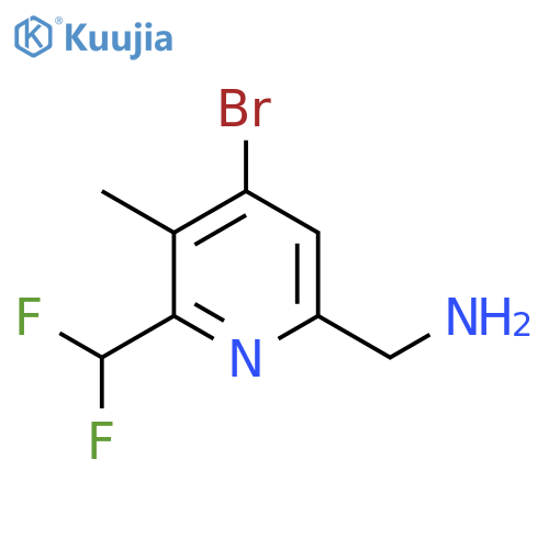 6-(Aminomethyl)-4-bromo-2-(difluoromethyl)-3-methylpyridine structure