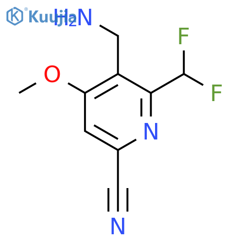 3-(Aminomethyl)-6-cyano-2-(difluoromethyl)-4-methoxypyridine structure