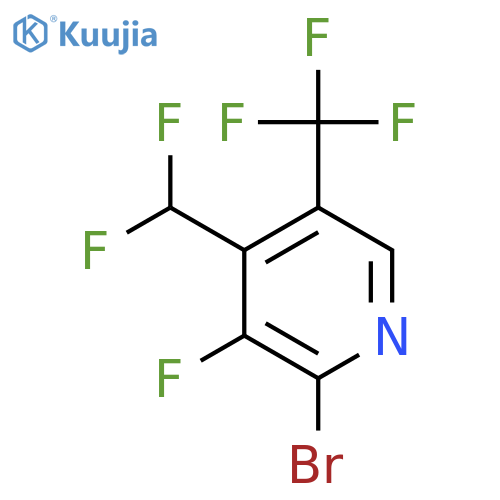 2-Bromo-4-(difluoromethyl)-3-fluoro-5-(trifluoromethyl)pyridine structure