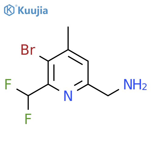 6-(Aminomethyl)-3-bromo-2-(difluoromethyl)-4-methylpyridine structure