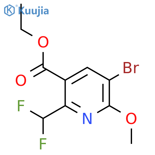 Ethyl 3-bromo-6-(difluoromethyl)-2-methoxypyridine-5-carboxylate structure