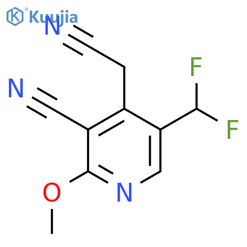 3-Cyano-5-(difluoromethyl)-2-methoxypyridine-4-acetonitrile structure