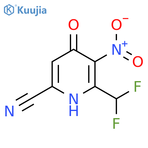 6-Cyano-2-(difluoromethyl)-4-hydroxy-3-nitropyridine structure