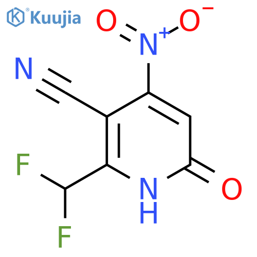 3-Cyano-2-(difluoromethyl)-6-hydroxy-4-nitropyridine structure