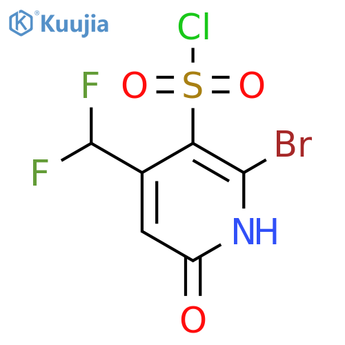 2-Bromo-4-(difluoromethyl)-6-hydroxypyridine-3-sulfonyl chloride structure