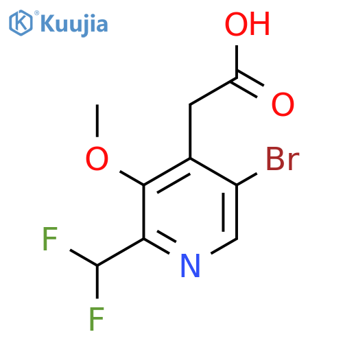5-Bromo-2-(difluoromethyl)-3-methoxypyridine-4-acetic acid structure