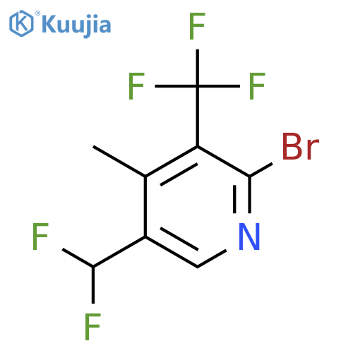 2-Bromo-5-(difluoromethyl)-4-methyl-3-(trifluoromethyl)pyridine structure