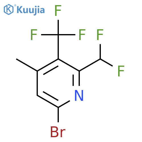 6-Bromo-2-(difluoromethyl)-4-methyl-3-(trifluoromethyl)pyridine structure