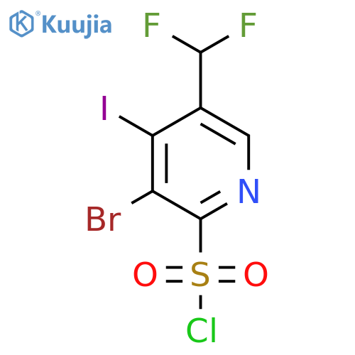 3-Bromo-5-(difluoromethyl)-4-iodopyridine-2-sulfonyl chloride structure