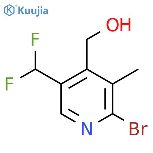 2-Bromo-5-(difluoromethyl)-3-methylpyridine-4-methanol structure