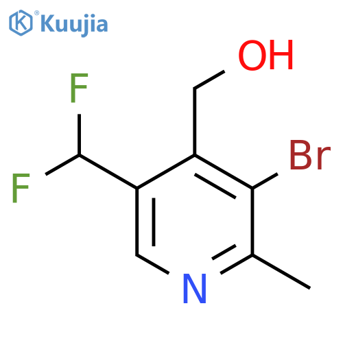 3-Bromo-5-(difluoromethyl)-2-methylpyridine-4-methanol structure