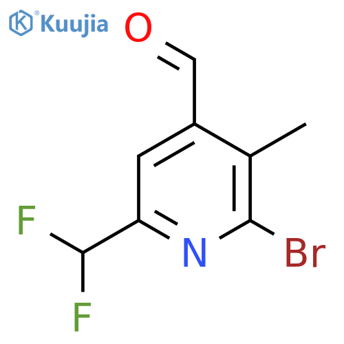 2-Bromo-6-(difluoromethyl)-3-methylpyridine-4-carboxaldehyde structure