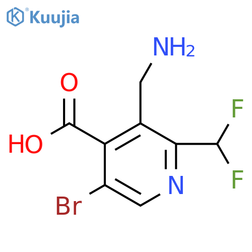 3-(Aminomethyl)-5-bromo-2-(difluoromethyl)pyridine-4-carboxylic acid structure