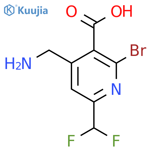 4-(Aminomethyl)-2-bromo-6-(difluoromethyl)pyridine-3-carboxylic acid structure