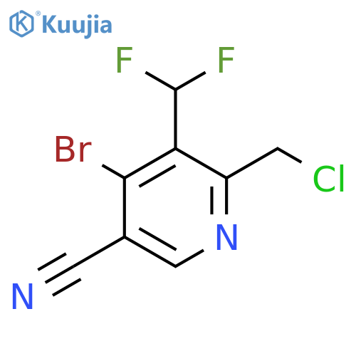 4-Bromo-2-(chloromethyl)-5-cyano-3-(difluoromethyl)pyridine structure