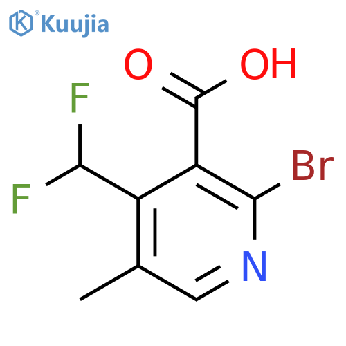 2-Bromo-4-(difluoromethyl)-5-methylpyridine-3-carboxylic acid structure