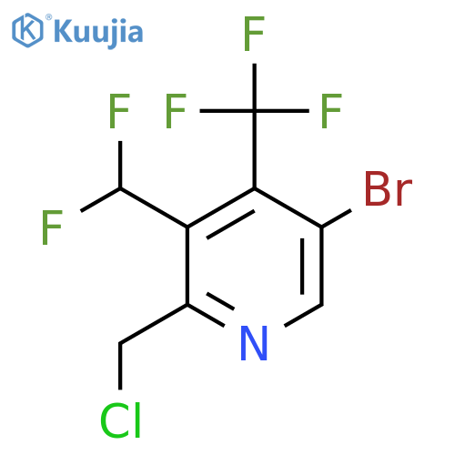 5-Bromo-2-(chloromethyl)-3-(difluoromethyl)-4-(trifluoromethyl)pyridine structure