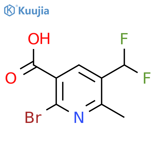 2-Bromo-5-(difluoromethyl)-6-methylpyridine-3-carboxylic acid structure