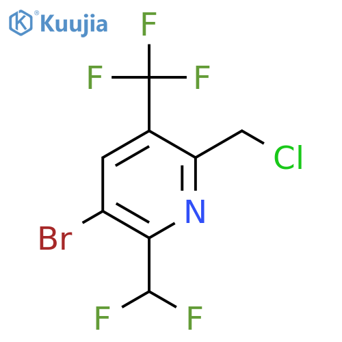 3-Bromo-6-(chloromethyl)-2-(difluoromethyl)-5-(trifluoromethyl)pyridine structure
