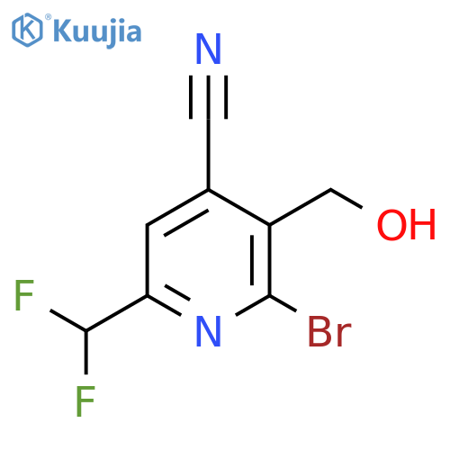 2-Bromo-4-cyano-6-(difluoromethyl)pyridine-3-methanol structure