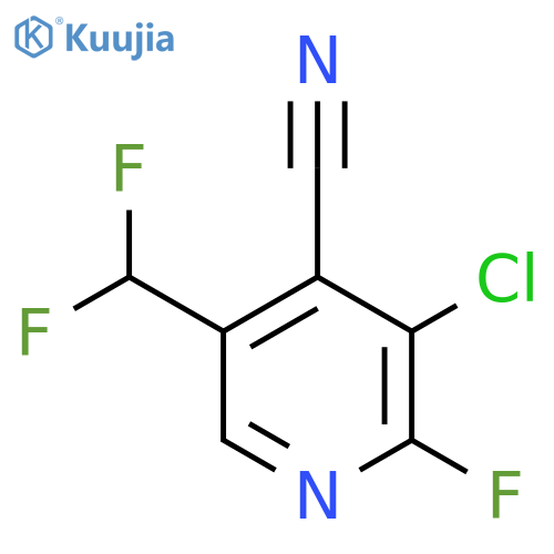 3-Chloro-4-cyano-5-(difluoromethyl)-2-fluoropyridine structure