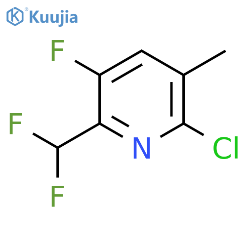 2-Chloro-6-(difluoromethyl)-5-fluoro-3-methylpyridine structure