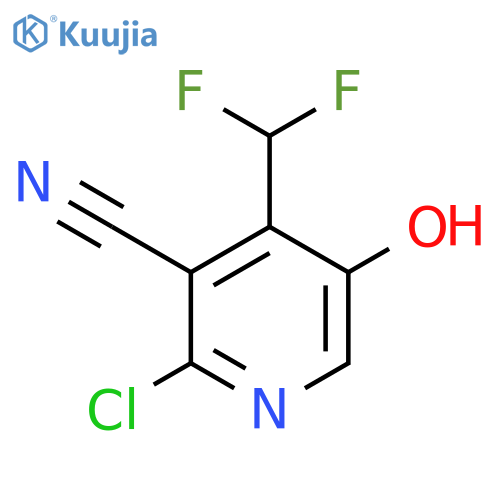 2-Chloro-3-cyano-4-(difluoromethyl)-5-hydroxypyridine structure