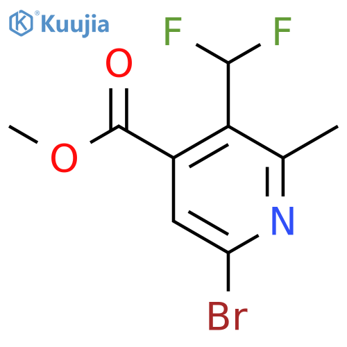 Methyl 6-bromo-3-(difluoromethyl)-2-methylpyridine-4-carboxylate structure