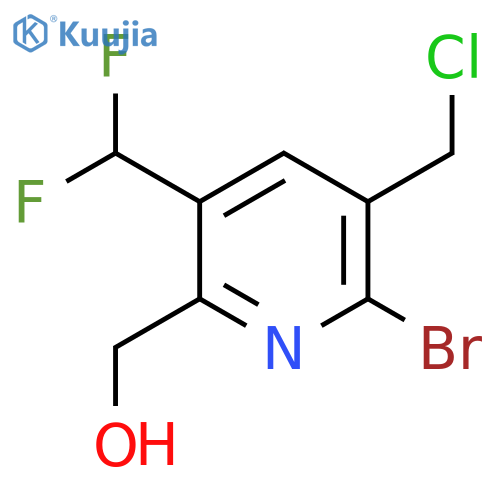 2-Bromo-3-(chloromethyl)-5-(difluoromethyl)pyridine-6-methanol structure