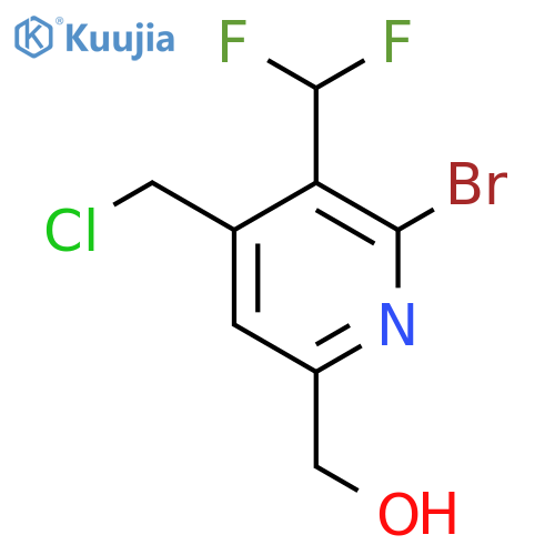 2-Bromo-4-(chloromethyl)-3-(difluoromethyl)pyridine-6-methanol structure