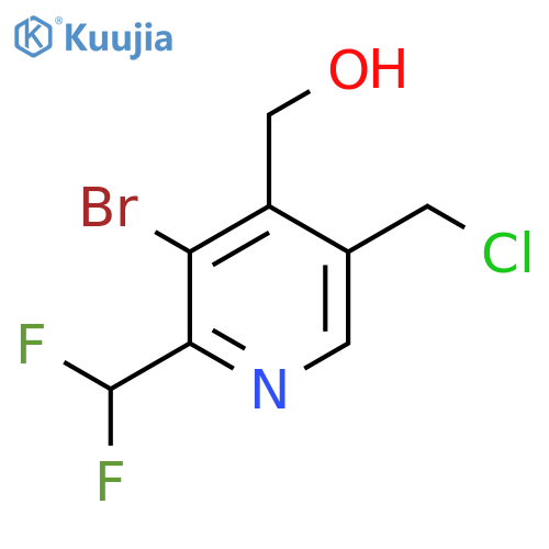 3-Bromo-5-(chloromethyl)-2-(difluoromethyl)pyridine-4-methanol structure