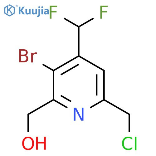 3-Bromo-6-(chloromethyl)-4-(difluoromethyl)pyridine-2-methanol structure