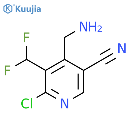 4-(Aminomethyl)-2-chloro-5-cyano-3-(difluoromethyl)pyridine structure