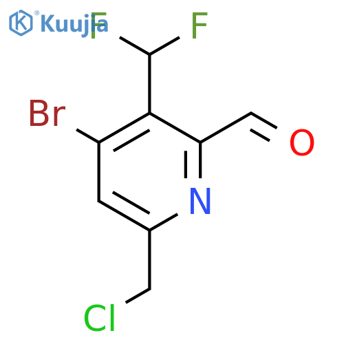 4-Bromo-6-(chloromethyl)-3-(difluoromethyl)pyridine-2-carboxaldehyde structure
