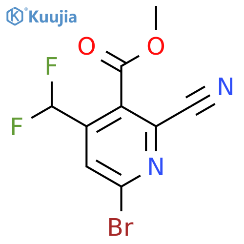 Methyl 6-bromo-2-cyano-4-(difluoromethyl)pyridine-3-carboxylate structure