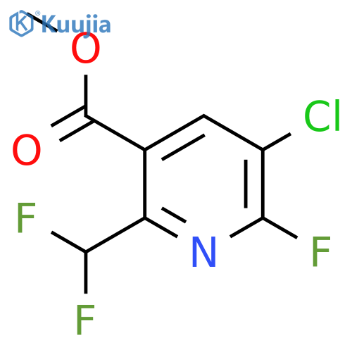 Methyl 3-chloro-6-(difluoromethyl)-2-fluoropyridine-5-carboxylate structure