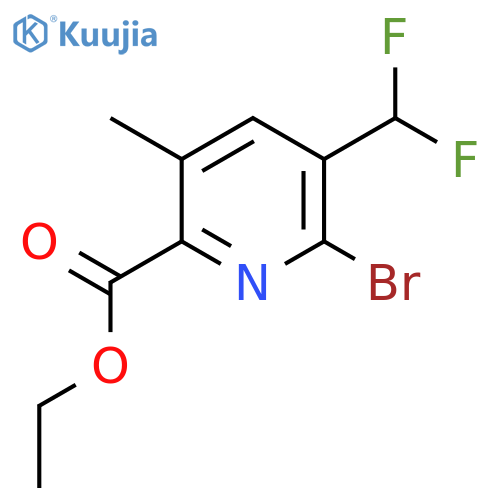 Ethyl 2-bromo-3-(difluoromethyl)-5-methylpyridine-6-carboxylate structure