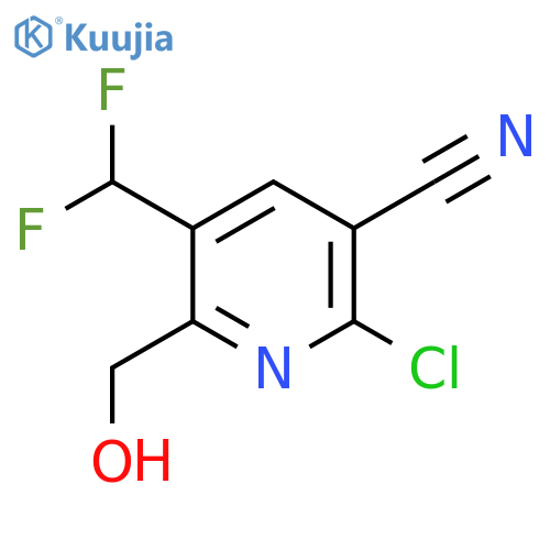 2-Chloro-3-cyano-5-(difluoromethyl)pyridine-6-methanol structure