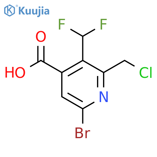 6-Bromo-2-(chloromethyl)-3-(difluoromethyl)pyridine-4-carboxylic acid structure