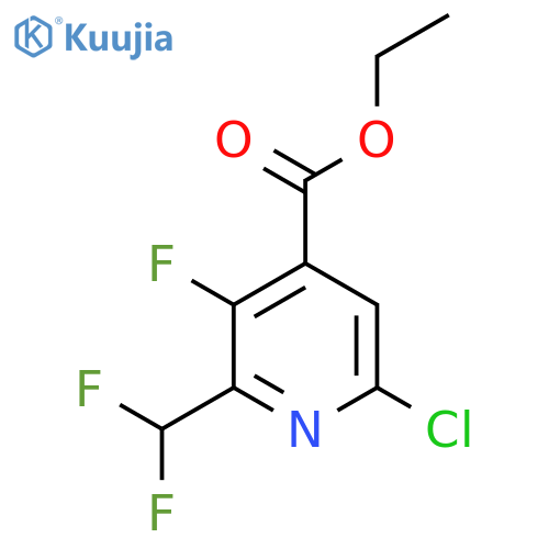 Ethyl 6-chloro-2-(difluoromethyl)-3-fluoropyridine-4-carboxylate structure