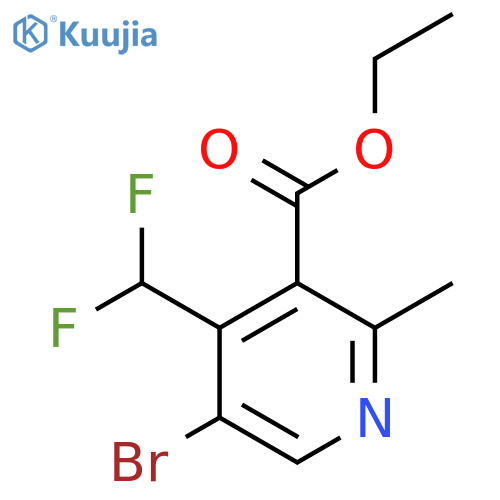 Ethyl 5-bromo-4-(difluoromethyl)-2-methylpyridine-3-carboxylate structure
