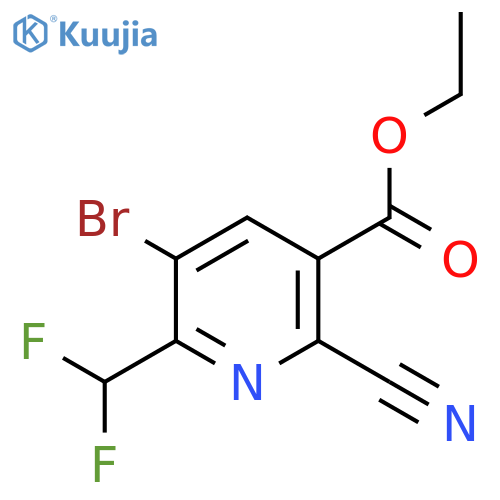 Ethyl 3-bromo-6-cyano-2-(difluoromethyl)pyridine-5-carboxylate structure