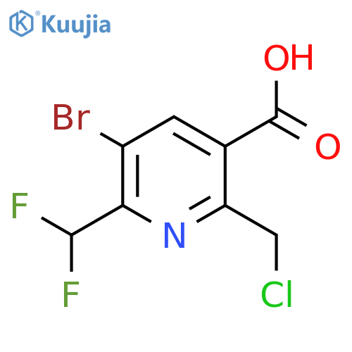 3-Bromo-6-(chloromethyl)-2-(difluoromethyl)pyridine-5-carboxylic acid structure