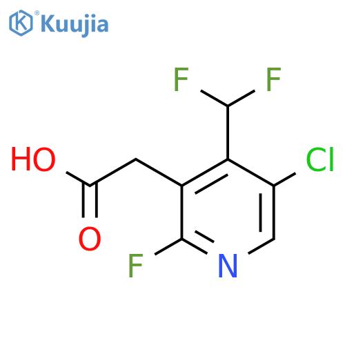 5-Chloro-4-(difluoromethyl)-2-fluoropyridine-3-acetic acid structure