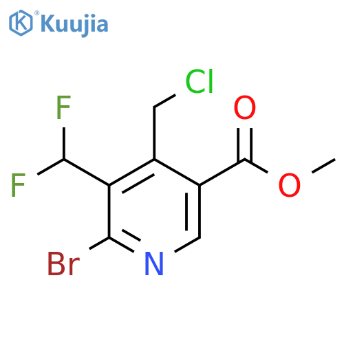 Methyl 2-bromo-4-(chloromethyl)-3-(difluoromethyl)pyridine-5-carboxylate structure