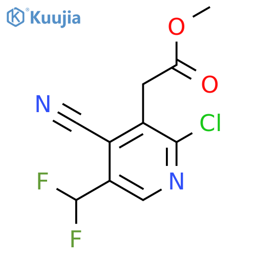 Methyl 2-chloro-4-cyano-5-(difluoromethyl)pyridine-3-acetate structure